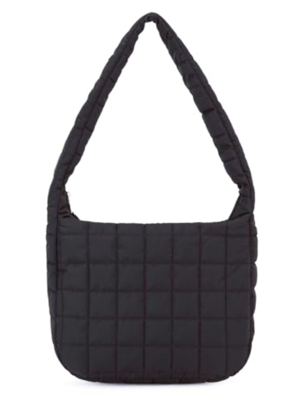 Quilted Nylon Puffer Tote Bag Lightweight Travel Handbag